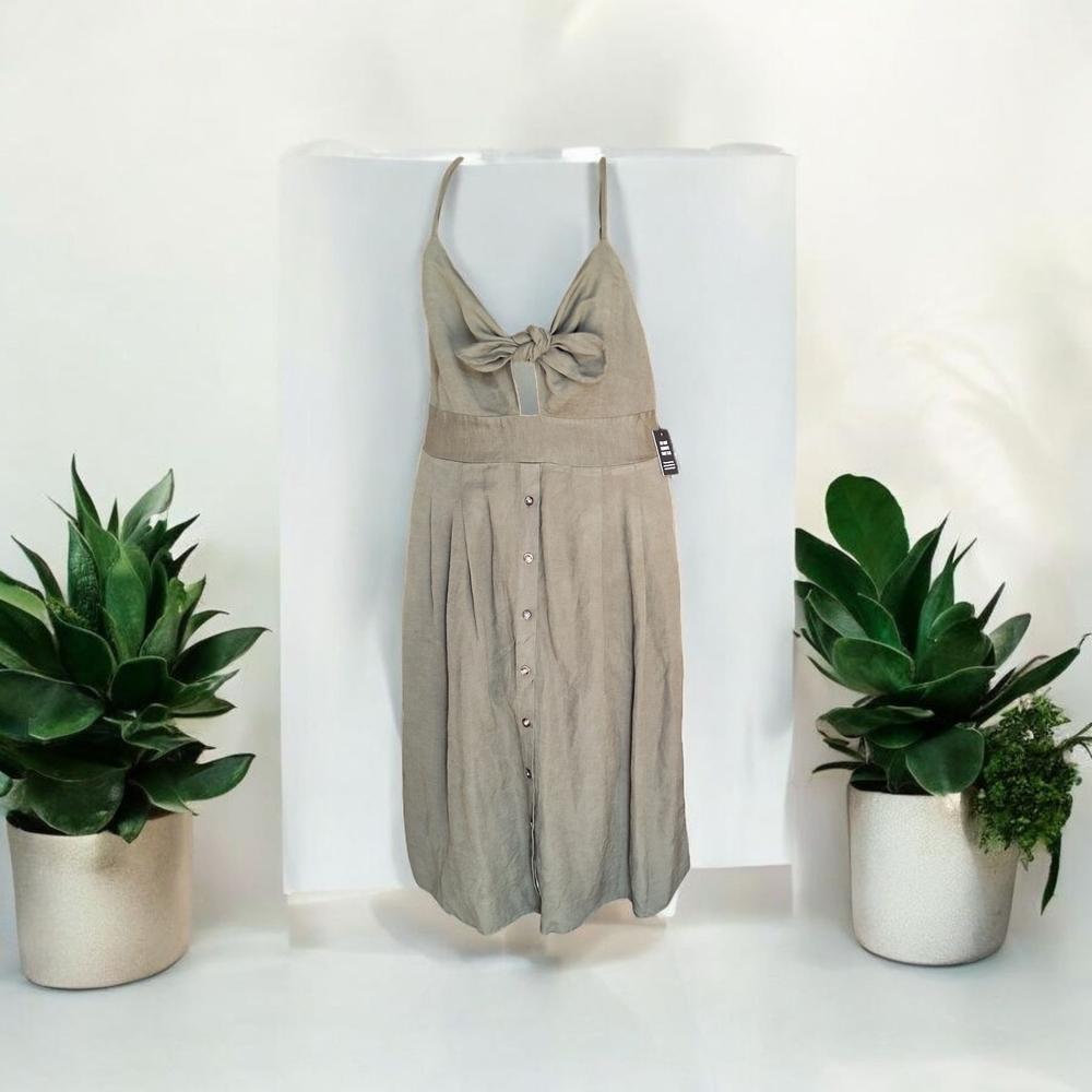 Stylish Tan Halter Dress